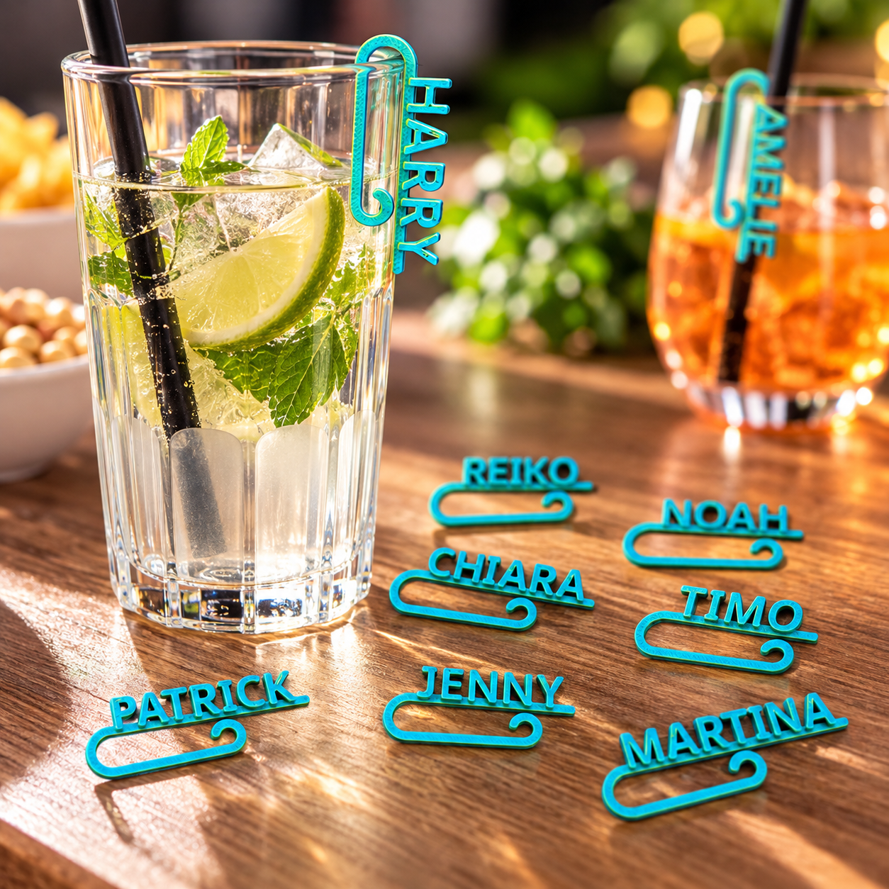Personalisierte Glasmarkierer mit Namen – Dein Glas, dein Name!
